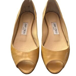 Jimmy Choo Yellow Peep Toe Heels